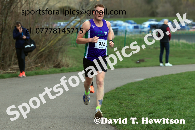 Senior Mens 2026 NECAA Royal Signals Road Relays, Hetton Lyons Country Park, Hetton le Hole. Photo: David T. Hewitson/Sports for All Pics